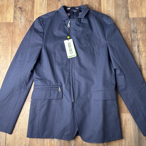 Kenzo Paris Jacket Men's Size Medium Blue Navy Full Zip F555VE3161MA NWT 5334 - Picture 8 of 16